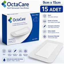 Octacare Esnek Steril Nonwoven Yara Örtüsü 9CM×15CM (15 Adet)