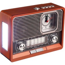 Tastech Fenerli Radyo Şarjlı Bluetooth Hoparlör Taşınabilir LED Işıklı Sd Kart USB Girişli Speaker