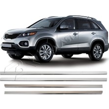 Servet Dizayn Oto Kia Sorento Uyumlu 2002-2009 Krom Cam Çıtası 4 Parça Paslanmaz Çelik