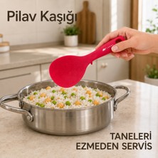 Ivory Silikon Pilav Kaşığı Yapışmaz Tencere Uyumlu Ergonomik Saplı Hijyenik Dayanaklı Servis Kaşığı Sariva Home