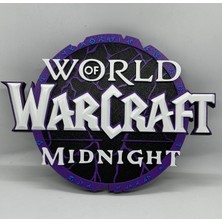 Goka 3D Craft World Of Warcraft (Wow) : Midnight Temalı 3D Duvar Dekoru - 23 cm Premium Versiyon (1.7 cm Çift Montaj Setli)
