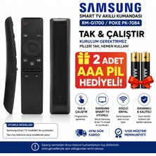 Samsung Smart Tv Akıllı Kumandası Universal RM-G1700 Poke PK-7084 Tak & Çalıştır 2 Adet Aaa Pil Hediyeli