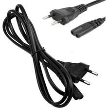 Tastech 1.5 Metre Teyp Fişi 2x0,75 mm 2 Pin 220V Adaptör Işıldak Laptop Yazıcı Power Güç Şarj Kablosu