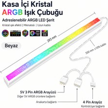 Exem Shop Kasa Içi Kristal Argb Işık Çubuğu Beyaz Renk