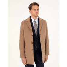 Pierre Cardin Camel Ex. Slim Fit Kaşe Kaban 50291017-VR015