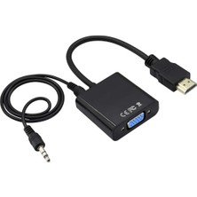 Tastech Hdtv To Vga/av Adaptör 3,5 mm Ses Konektörü VGA Dişi HDMI Erkek Adaptör Ses Video Kablosu Bilgisayar Masaüstü Dizüstü Bilgisayar Pc Monitör Projektör Hdtv Av Set Üstü Kutusu Xbox (Vga F/m) ile Uyumlu