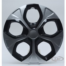 Jant Kapağı Siyah-gri Kırılmaz 15" Universal Model (Amblem Hediyeli) (1 Adet)