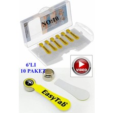 TAN EXPRESS No:10 Kulaklık Pili 6'lı : 10 Paket (Videolu)