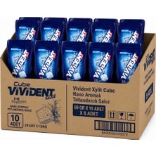 Vivident Xylit Cube Nane Aromalı Tatlandırıcılı Sakız 86 gr x 10 Adet x 8 Adet