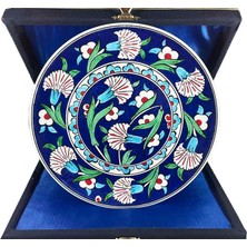 Çini Evi Iznik Çini Tabak  Osmanlı Karanfil Bahçesi Motifli 18 cm