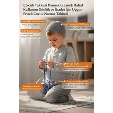 Altınoluk Haremia Standart Çocuk Takkesi – Pamuklu, Esnek, Nefes Alabilen Rahat Kullanım, Günlük ve Ibadet Için Uygun Gri - Standart
