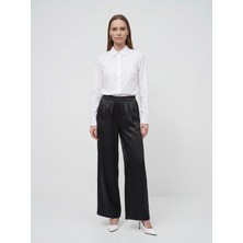 Ella Beli Lastikli Saten Pantolon EL-1252
