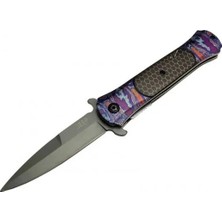 Herşey Trend Çakı Mor 22 cm Yarı Otomatik , Kemerlikli