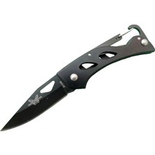 Herşey Trend A1103B Siyah Kamp Çakı 15 cm - Kancalı Metal Saplı