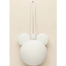 My Balli Store Mickey Mouse Silikon Emzik Kutusu - Emzik Saklama Kabı - Hijyenik ve Askılı Tasarım(Beyaz)