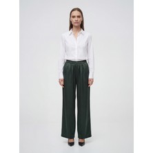 Ella Beli Lastikli Saten Pantolon EL-1252