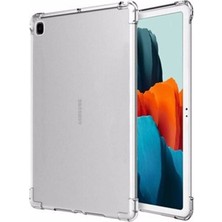 Raftan Topla Samsung Galaxy P610 Tab S6 Lite 10.4 Kılıf Anti Shock Tablet Silikon - Şeffaf