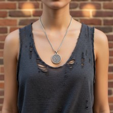 Alooya Vegvisir Viking Pusula Kolye Örme Zincir Kolye