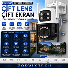 Zorvix Tech CMR62 Çift Lens Ip Kamera Wifi Hareket Algılamalı Gece Görüşlü Güvenlik Kamerası