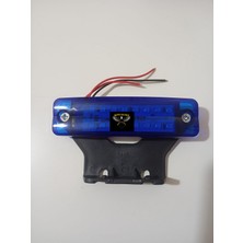 Moto Ulusoy Motosi̇klet Reflektör Mavi̇ Montaj Ayakli 18 Ledli̇ Düz ve Çakar 3 Kablolu