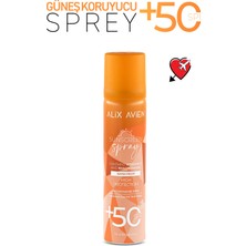 Alix Avien SPF50+ Yüksek Koruma Etkili C Vitaminli Suya Dayanıklı Güneş Koruyucu Sprey - Sunscreen Spray 75 ml