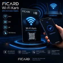 Fidata Ficard Nfc Wi-Fi Kartı | Qr Kodlu Akıllı Wifi Paylaşım Kartı | Şifre Sormadan Tek Dokunuşla Bağlan | Tüm Telefonlarla Uyumlu