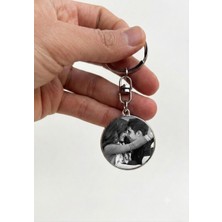 Moonpiece Collection Kişiye Özel Çift Taraflı Resimli Anahtarlık Hediye Sevgili Ev Aksesuar