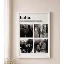 Moonpiece Collection Kişiye Özel Baba Tablo Kişiselleştirilebilir Hediye