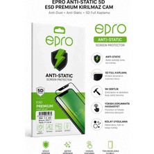 Epro iPhone 17 Pro Max Uyumlu 5d Anti-Static Tam Kaplayan Kırılmaz Cam, Ekran Koruyucu