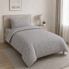 Freyja Home %100 Pamuk Tek Kişilik Lastikli Çarşaflı Nevresim Takımı | Kahverengi Sarmaşık