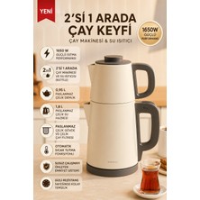 Karaca Tea Break 2'si 1 Arada Çay Makinesi ve Su Isıtıcısı (Kettle), Susuz Çalışmayı Önleyen Emniyet Sistemi