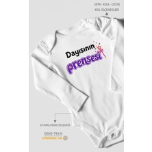 Morivo Kids Dayısının Prensesi Uzun Kollu Bebek Body %100 Pamuk