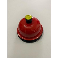 C&On Design Dekoratif Resepsiyon Zili - 8,5 cm Kırmızı Metal Masa Zili