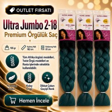 WebMediCode 3 Paket / Afrika Örgüsü ve Rasta Için Sentetik Ombreli Saç 2/18