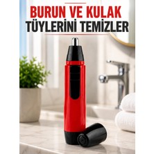Kulak Burun Tüy Temizleme Makinası Pilli Kırmızı Ergonomik Yeni Nesil