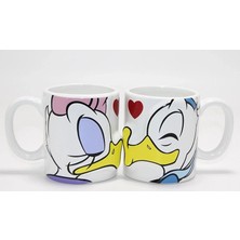Herşey Trend Donald ve Daisy Duck 2'li Öpüşen Çift Kupa Bardak Seti ALK4539