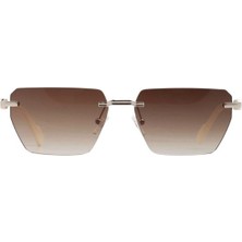 Caretta Crttagünş 8594-C.02 Genç Kadın Köşeli Çerçevesiz Metal UV400 Güneş Gözlüğü