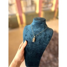 C&On Design Unisex Külçe Formunda Çelik Kolye - Şık Zincir Detaylı