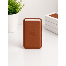 Arkay Kahverengi Apple Magsafe Kartlık Cüzdan, iPhone Uyumlu Suni Deri ile Şık Tasarım
