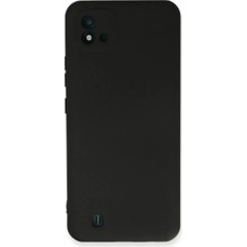 Newface Realme C11 2021 Kılıf Nano Içi Kadife Silikon - Siyah