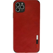 Newface Apple iPhone 11 Pro Kılıf Loop Deri Silikon - Kırmızı