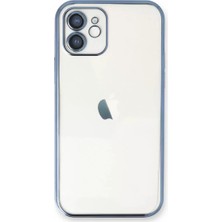 Newface Apple iPhone 11 Kılıf Razer Lensli Silikon - Açık Mavi