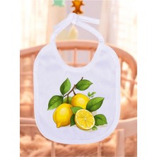 Lili Hediyelik Limon Baskılı 2 Adet Bebek Mama Önlüğü