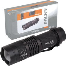 Drop Tedarik Pc-11 Power Led+Zoom Kalem Pilli El Feneri