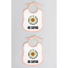 Lili Hediyelik Papatya Baskılı 2'li Keten Pembe Bebek Önlüğü - Bebek Önlüğü Modelleri, Bebek Salya Önlüğü, Bebek Yakalığı