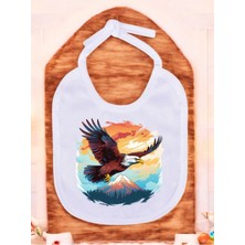Lili Hediyelik Kartal Baskılı 2 Adet Bebek Mama Önlüğü