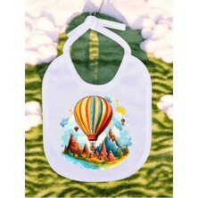 Lili Hediyelik Uçan Balon Baskılı 2 Adet Bebek Mama Önlüğü