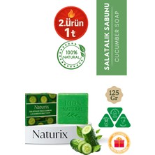 Naturix Salatalık Sabunu 125 gr | Cilt Ferahlatıcı, Nemlendirici ve Arındırıcı Bakım Sabunu