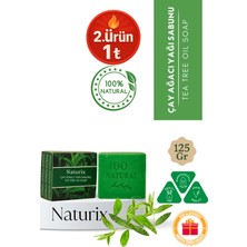 Naturix Çay Ağacı Yağı Sabunu 125 gr | Arındırıcı, Yağ Dengeleyici ve Cilt Yatıştırıcı Bakım Sabunu