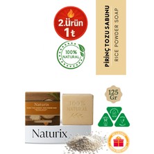 Naturix Pirinç Tozu Sabunu 125 gr | Cilt Beyazlatıcı ve Peeling Etkili Doğal Sabun
